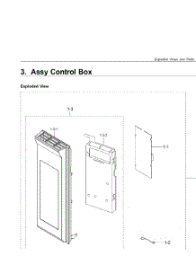 3. Assy Control Box parts for Samsung Microwave ME20H705MSS-AC from AppliancePartsPros.com