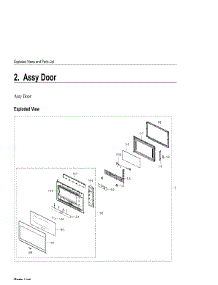 2. Assy Door parts for Samsung Microwave ME21A706BQN-AA from AppliancePartsPros.com
