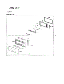 Door Assy parts for Samsung Microwave ME21B706B12/AA from AppliancePartsPros.com