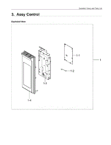 3. Assy Control parts for Samsung Microwave ME21F707MJT-AC from AppliancePartsPros.com