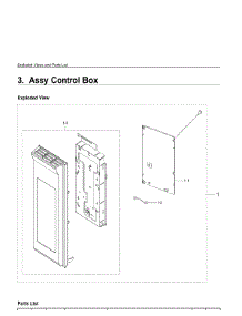 3. Assy Control Box parts for Samsung Microwave ME21H706MQB-AC from AppliancePartsPros.com