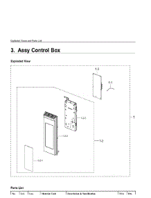 3. Assy Control Box parts for Samsung Microwave ME21K7010DS-A2 from AppliancePartsPros.com