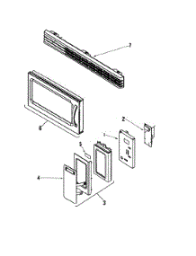 03 - Control Panel / Door / Vent Grille parts for Samsung Microwave MMV1153BAS from AppliancePartsPros.com