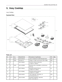 5. Assy Cooktop parts for Samsung Range NE58F9500SS/AC from AppliancePartsPros.com
