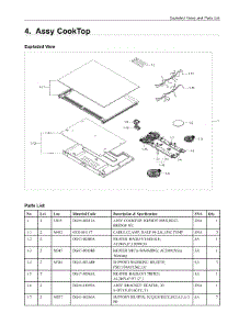 4. Assy Cooktop parts for Samsung Range NE58H9950WS/AC from AppliancePartsPros.com