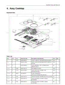 4. Assy Cooktop parts for Samsung Range NE58H9970WS/AC from AppliancePartsPros.com