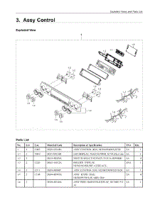 3. Assy Control parts for Samsung Range NE58K9560WS/AC from AppliancePartsPros.com
