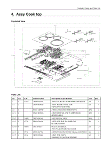 4. Assy Cook Top parts for Samsung Range NE58K9560WS/AC from AppliancePartsPros.com