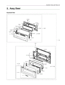 2. Assy Door parts for Samsung Range NE58K9850WS/AC from AppliancePartsPros.com