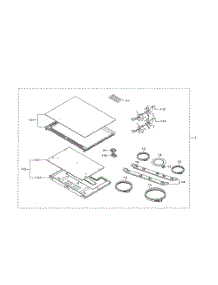 Cooktop Assembly parts for Samsung Range NE58R9431SG from AppliancePartsPros.com