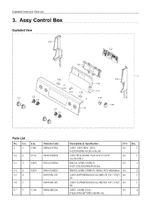 3. Assy Control Box parts for Samsung Range NE59J3420SB/AC from AppliancePartsPros.com