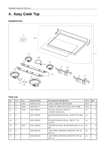 4. Assy Cook Top parts for Samsung Range NE59J3420SB/AC from AppliancePartsPros.com