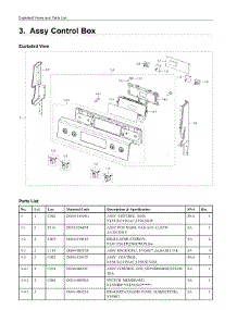 3. Assy Control Box parts for Samsung Range NE59J3421SS/AC from AppliancePartsPros.com