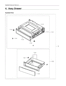 4. Assy Drawer parts for Samsung Range NE59J3421SS/AC from AppliancePartsPros.com