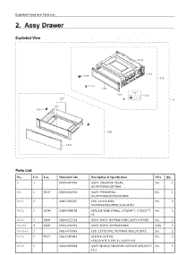 2. Assy Drawer parts for Samsung Range NE59J7630SS/AC from AppliancePartsPros.com