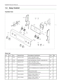 1.2. Assy Control parts for Samsung Range NE59J7750WS/AC from AppliancePartsPros.com