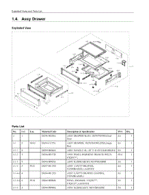1.4. Assy Drawer parts for Samsung Range NE59J7750WS/AC from AppliancePartsPros.com