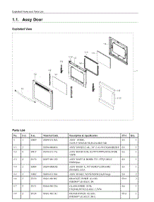 1.1. Assy Door parts for Samsung Range NE59J7750WS/AC from AppliancePartsPros.com