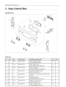 3. Assy Control Box parts for Samsung Range NE59M4310SB/AA from AppliancePartsPros.com