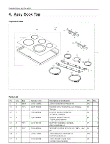 4. Assy Cook Top parts for Samsung Range NE59M4310SB/AA from AppliancePartsPros.com