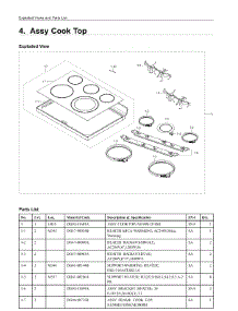 4. Assy Cook Top parts for Samsung Range NE59M4310SS/AA from AppliancePartsPros.com