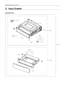5. Assy Drawer parts for Samsung Range NE59M4310SS/AA from AppliancePartsPros.com