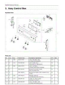 3. Assy Control Box parts for Samsung Range NE59M4310SW/AA from AppliancePartsPros.com