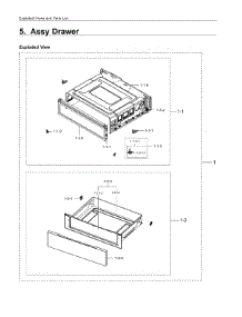 5. Assy Drawer parts for Samsung Range NE59M4310SW/AA from AppliancePartsPros.com