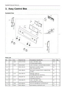 3. Assy Control Box parts for Samsung Range NE59M4320SB/AA from AppliancePartsPros.com