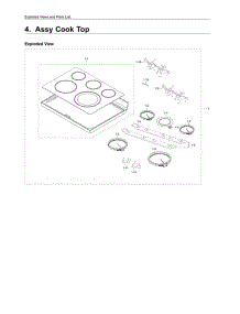 Cooktop Assembly parts for Samsung Range NE59R4321SS from AppliancePartsPros.com