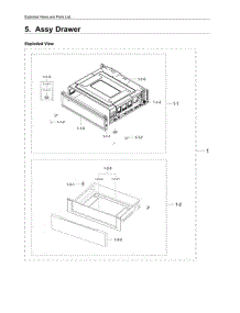 Drawer Assembly parts for Samsung Range NE59R4321SS from AppliancePartsPros.com