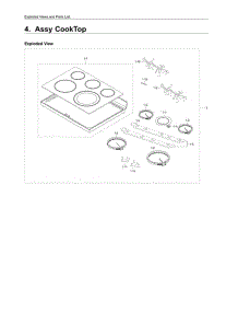 Cooktop Assembly parts for Samsung Range NE59T7511SS from AppliancePartsPros.com
