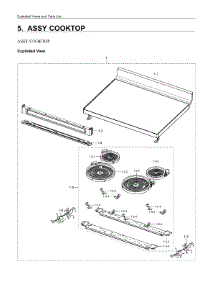 5. Assy Cooktop parts for Samsung Range NE63A6111SB/AA from AppliancePartsPros.com
