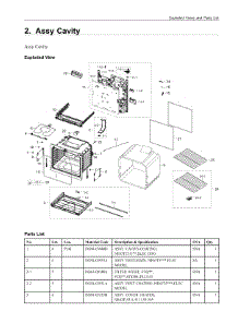 2. Assy Cavity parts for Samsung Range NE63A6311SG/AA from AppliancePartsPros.com
