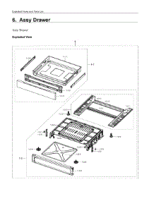 6. Assy Drawer parts for Samsung Range NE63A6311SG/AA from AppliancePartsPros.com