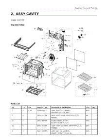 2. Assy Cavity parts for Samsung Range NE63A6511SB/AA from AppliancePartsPros.com