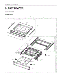 6. Assy Drawer parts for Samsung Range NE63A6511SB/AA from AppliancePartsPros.com