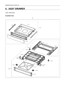 6. Assy Drawer parts for Samsung Range NE63A6511SW/AA from AppliancePartsPros.com