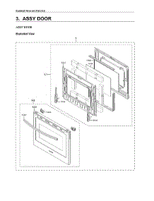Door Assy parts for Samsung Range NE63A6711SG/AA from AppliancePartsPros.com