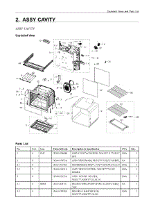 2. Assy Cavity parts for Samsung Range NE63A6711ST/AA from AppliancePartsPros.com