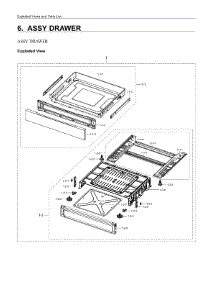 6. Assy Drawer parts for Samsung Range NE63A6711ST/AA from AppliancePartsPros.com