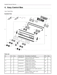 4. Assy Control Box parts for Samsung Range NE63A8711QN/AA from AppliancePartsPros.com