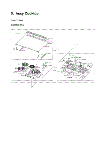 Cooktop Assy parts for Samsung Range NE63B8211SS/AA from AppliancePartsPros.com