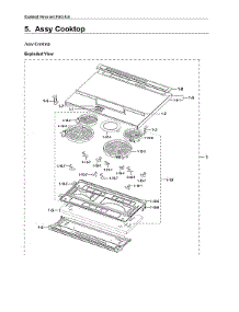 Cooktop Assy parts for Samsung Range NE63T8111SS/AA from AppliancePartsPros.com