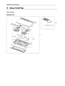 Cooktop Assy parts for Samsung Range NE63T8311SS/AA-01 from AppliancePartsPros.com