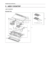 Cooktop Assy parts for Samsung Range NE63T8311SS/AA-04 from AppliancePartsPros.com