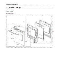 Door Assy parts for Samsung Range NE63T8311SS/AA-04 from AppliancePartsPros.com
