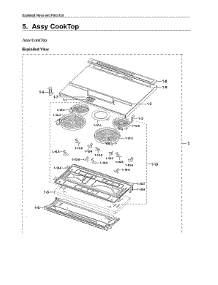 Cooktop Assy parts for Samsung Range NE63T8311SS/AA from AppliancePartsPros.com