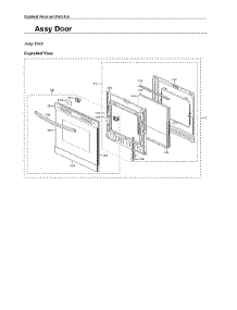 Door Assy parts for Samsung Range NE63T8511SS/AA from AppliancePartsPros.com