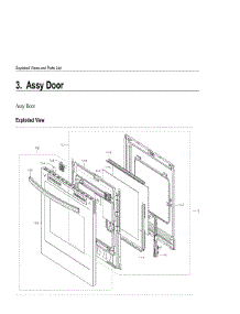 3. Assy Door parts for Samsung Range NE63T8711SG-AA from AppliancePartsPros.com